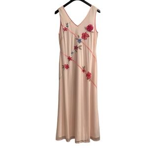 Blushe Impressions Y2K Dress‎ Womens 14 Pink Mesh Layered Maxi Fairy Whimsigoth